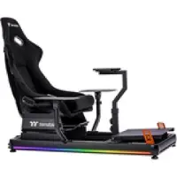 Thermaltake GF500 Professionele Flight Simulator Cockpit – Volledig verstelbare stoel – Aluminium & Staal – Compatibel met Thrustmaster / Logitech / Honeycomb – Zwart