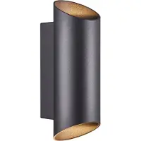 Nordlux Nico round 22-wandlamp-2xGU10-zwart