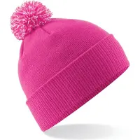 Beechfield Pack 50 B450 - Unisex Muts Snowstar Fuchsia/Off White