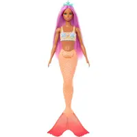 Barbie A Touch of Magic - Oranje zeemeermin staart - Barbiepop