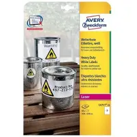Avery folie-etiketten, weerbestendig, voor binnen- en buitengebruik, 210 x 148 mm