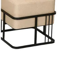 En.casa Krukje en bijzettafel Tas vierkant 38x38x38 cm 2-in-1 set beige en zwart []