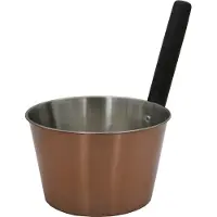 Saunia - Sauna emmer - outside Copper plated - Black wood handle - 4 L