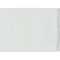 Kangaro tabbladen - A3 - PP 120 micron - grijs - 4-gaats - 5-delig venster - dwars - G305F-B