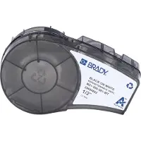 Brady M21-500-581-WT tape herpositioneerbaar vinyl zwart op wit 12,70 mm (origineel)