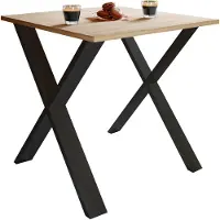 VCM Premium houten eettafel | H. 76 x B. 80 x D. 50 cm | Keukentafel Eettafel Xona X
