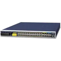 Planet IGS-6325-24P4X netwerk-switch Managed L3 Gigabit Ethernet (10/100/1000) Power over Ethernet (PoE) 1U Zwart, Blauw