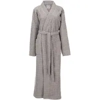 Zohome Luxe Wafel Badjas - Melange Grey Melange Grey / S
