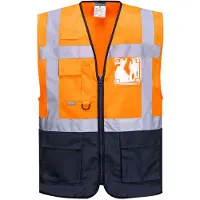 Portwest Warsaw Hi-Vis Contrast Executive Vest C476