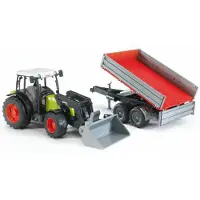 BRUDER Tractor Claas Nectis 267f With Shovel And Trailer Veelkleurig 3-6 Years Kinderen