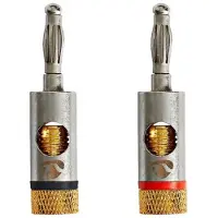 Nedis Premium banaan connector set voor luidsprekerkabel tot 6 mm / 1x rood + 1x zwart