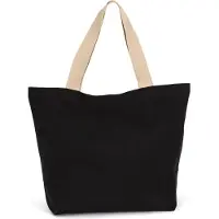 Kimood KI5204 Grote, gerecyclede shopper met platte bodem