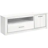 DOMUS Celia|Lowboard met 1 lade en 1 deur in grenen wit