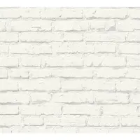 AS-Creation HORNBACH Vliesbehang 34399-2 Vliesfashion 2 steenoptiek lichtgrijs/wit
