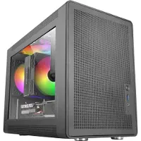 Mars Gaming MC-XPS, Mini-tower, PC, Zwart, Micro ATX, Mini-ITX, Gaasconstructie, Geschikt voor thuis/kantoor