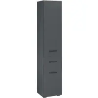 Loft 24 Malika Hoge Kast – Antraciet – Particleboard/Melamine