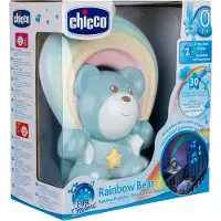 Chicco Veilleuse musicale Ourson Arc-en-ciel Bleu