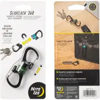 Nite Ize NI-MSBL-08-R7 Magnetische sleutelhanger Zwart, Olijf 1 stuk(s)