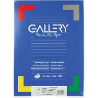 Gallery witte etiketten ft 99,1 x 93,1 mm (b x h), ronde hoeken, doos van 600 etiketten