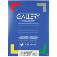 Gallery witte etiketten ft 66 x 38,1 mm (b x h), ronde hoeken, doos van 2.100 etiketten