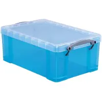 Really Useful Boxes Really Useful Box 9 liter transparant helblauw