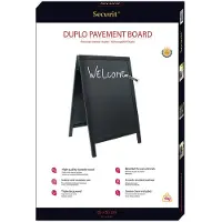 Securit stoepbord Woody zwart ft 55 x 85 cm