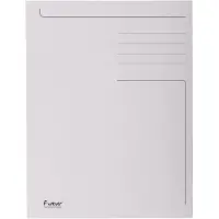 Exacompta 50x FOREVER bedrukte map met 3 kleppen - 280gm2 - 24,5x35 cm voor folio - Grijs - 449019E