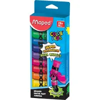 Maped Color'Peps Super Pigmented - Peinture - peinture à tempera - couleurs assorties (pack de 12)