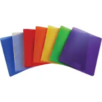 Alpha ringmap, voor ft A4, uit PP, 2 ringen van 16 mm, geassorteerde transparante kleuren - 30 stuks