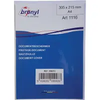 Bronyl U-mapje uit transparante PVC van 180 micron, ft A4, PAK VAN 10