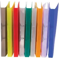 Bronyl ringmap, voor ft A4, uit PP, 2 D-ringen van 15 mm, geassorteerde transparante kleuren - 24 stuks