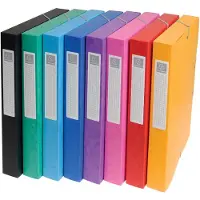 Exacompta Archiefmappen Exabox - karton - rug 25 mm - verschillende kleuren