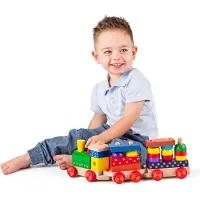 Woody trein met geluid 3 dlg