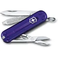 Victorinox Classic SD Transparent zakmes - Persian Indigo - 7 functies