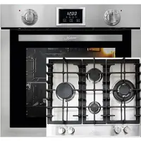 Kaiser - Inbouwoven - kookplaat - EG 6372 - met 1-voudige telescoopgeleider - inbouwgasoven - zelfreinigend - 79L - Gaskookplaat KG 6364 - 60 cm