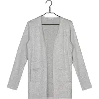 Name it Gebreid vest 'Victi' grijs gemêleerd