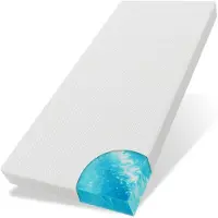Aktiv shop GmbH Gel Topper 100x190 cm – 8 cm Hoog – Traagschuim Matrastopper met 3D Mesh Hoes & Hoeklussen