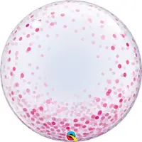Qualatex Deco Bubble confetti roze