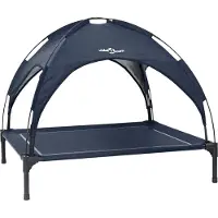 vidaXL - Hondenbed - 104 - x - 86 - x - 84,5 - cm - Staal - Marineblauw
