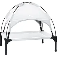 vidaXL Hondenbed Zilvergrijs 63 x 49,5 x 60 cm Staal
