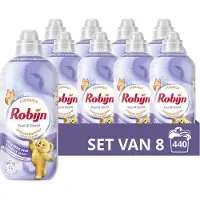 Robijn - Wasverzachter - Puur & Zacht - 8 flessen 440 wasbeurten - Voordeelverpakking