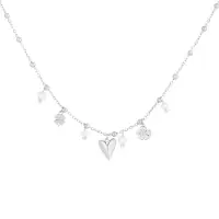 Yehwang Lucky Love Ketting | RVS Zilver | Hartjes | Moederdag | Cadeau voor haar
