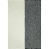 Ferm Living Pila Linen Deken Black|Elm Green