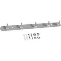 Intirilife roestvrijstalen kapstok model b - 5 haken - jashaken in 5 verschillende designs kledinghaken garderobe