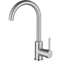 Gurari kraan - 5523-002 - Keukenkraan - messing kraan - 45 graden - stalen uitvoering