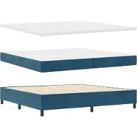 vidaXL Boxspring bed met hoofdeinde Donkerblauw 200 x 200 cm Fluweel
