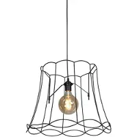 QAZQA Retro hanglamp zwart 50 cm - Granny Frame
