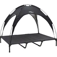 vidaXL Hondenbed Zwart 122 x 93 x 106,5 cm Staal