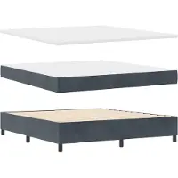 vidaXL Boxspringbed met hoofdeinde, donkergrijs, 200 x 180 cm, fluweel