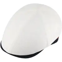 Fiebig 6-Panel flatcap tweekleurig wit maat 55